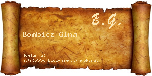 Bombicz Gina névjegykártya